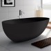 Fienza Bahama Matte Black Stone Freestanding Bath