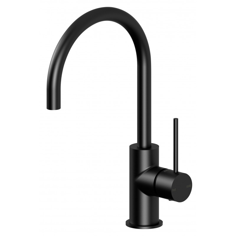 Phoenix Vivid Slimline Sink Mixer 160mm Gooseneck, Matte Black