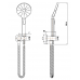ACL P&P Plus Cora Hand Shower On Wall Outlet Bracket - Round