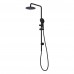 Matt Black Round Twin Shower 