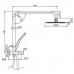 BadundKüche Multifunction Hand Shower With 200mm Overhead Rain Shower Half Rail - Round