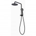 BadundKüche Multifunction Hand Shower With 200mm Overhead Rain Shower Half Rail - Round