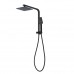 BadundKüche Multifunction Hand Shower With 200mm Overhead Rain Shower Half Rail - Square