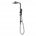 Matt Black Square Twin Shower