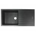 1000x500x200mm Black Arete Single Bowl Kitchen Sink