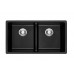 838x476x241mm Black Granite Double Bowl Kitchen Sink