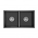 770 x 450 x 230mm Granite Under/Overmount Double Bowl Granite Sink