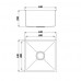 440 x 440 x 230mm Kitchen Sink with Round Corner