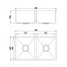 760 x 440 x 230mm  Double Bowl Kitchen Sink with Round Corner