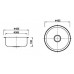 Round Bowl Sink with No Tap Hole