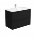 Joli Amato Satin Black Wall Hung Vanity with Ceramic top 750mm-1200mm
