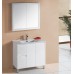 White Floor-standing PVC vanity with ceramic top 600mm-1500mm