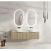 Fluted Rhea Wall-Hung Vanity with Stone top - Natural Oak 600mm-1500mm