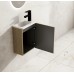 Fluted Rhea 400mm Wall-Hung vanity - Natural Oak