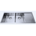 1140 x 440 x 230mm  Double Bowl Kitchen Sink with Round Corner and Drainer Board