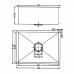 440 x 440 x 230mm Kitchen Sink with Round Corner