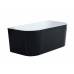 1500mm, 1700mm ELIVIA Black  back to wall bath tub from