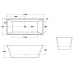 1400mm, 1500mm, 1700mm Qubist Free Standing bath tub from