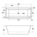 1500mm, 1700mm  Milano Back to Wall Bath Tub from