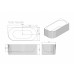 Rose V-Groove Corner Bathtub - Matt White