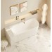 Rose V-Groove Corner Bathtub - Matt White