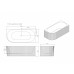 Rose V-Groove Corner Bathtub - Matt White