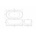 Poseidon Ally Groove Freestanding Bathtub - Gloss White