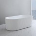 Poseidon Ally Groove Freestanding Bathtub - Matte white/ Matte Black