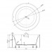 Poseidon Como round Groove Freestanding bathtub - Gloss White/ Matte white