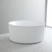 Poseidon Como round Groove Freestanding bathtub - Gloss White/ Matte white