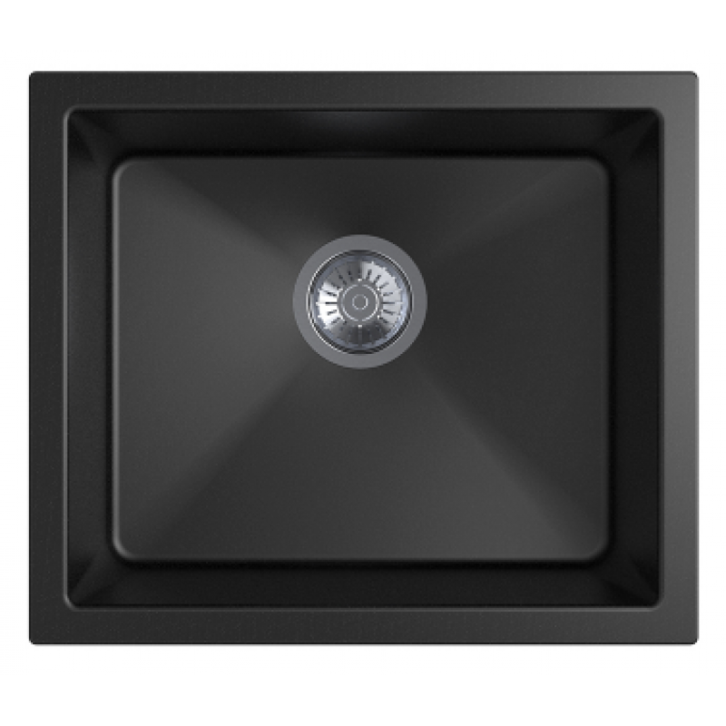533 x  457 mm  Salsa Black Granite Kitchen Sink