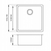 422x422x203mm Black Granite Single Bowl Kitchen Sink