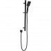 SQUARE SLIDING SHOWER SET IN MATT BLACK - PSH037-B